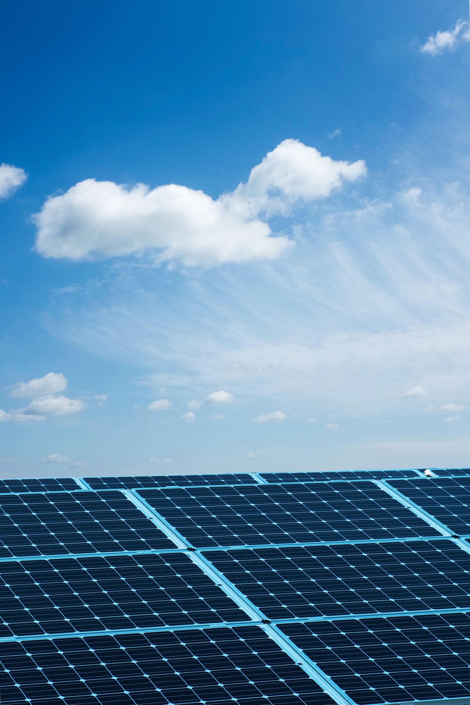 Solceller på ett villatak